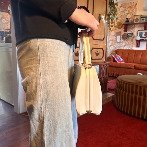 1960s QUEEN-CORE made in norwich england white leather handbag - from MAC - Picture 3 of 13